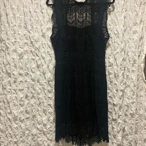 Free People Black Halter Sheath Mini Dress